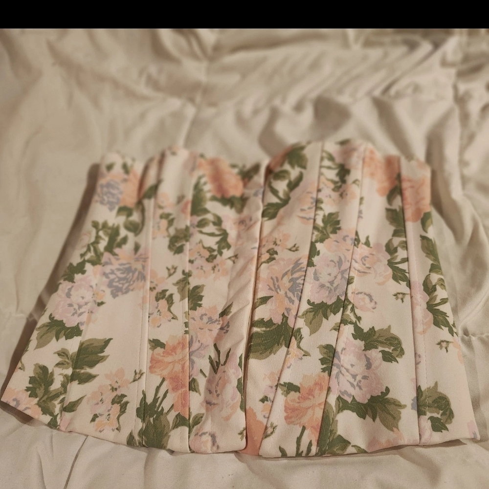 Zara Floral Corset in Pastel Shades